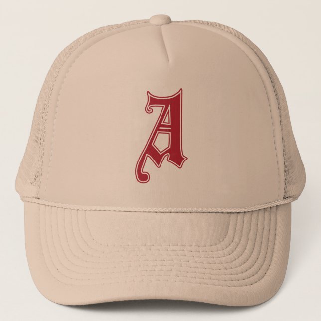 CASQUETTE LETTRE GOTHIQUE ANGLAIS A (Devant)
