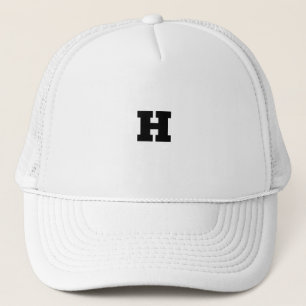 Casquette Lettre H Monogramme Personnalisé Couleur Blanche I