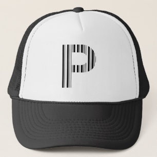 Casquette LETTRE P CODE BARRE Premier Motif de code barre in