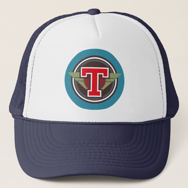 Casquette Lettre personnalisée "T" initiale (Devant)