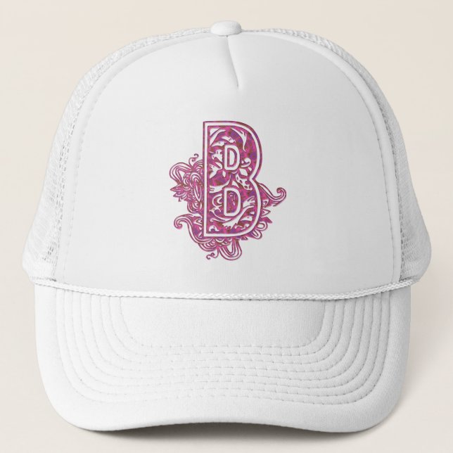 CASQUETTE LETTRE ROSE ET POURPRE B DE MONOGRAMME (Devant)