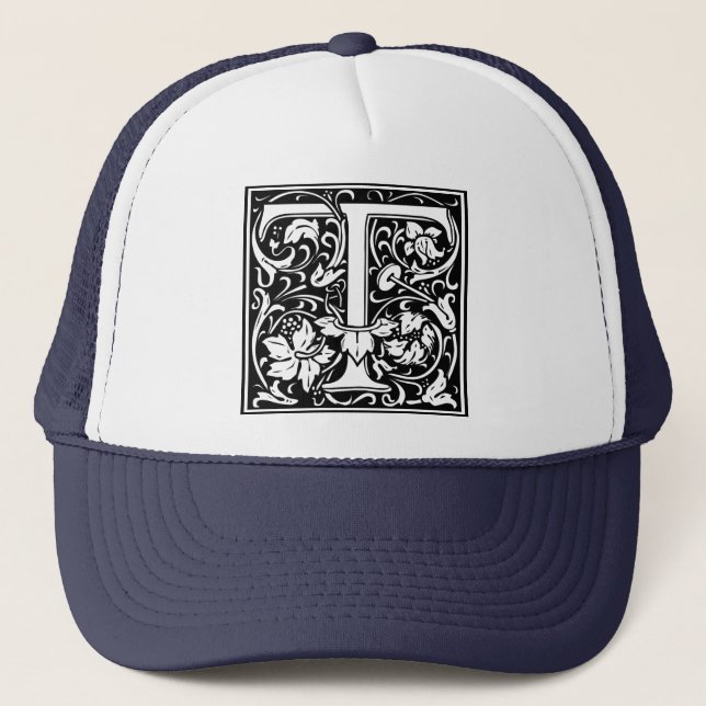 Casquette Lettre T Monogramme médiéval Art Nouveau (Devant)