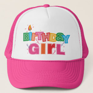 Casquette Lettres de fille d'anniversaire