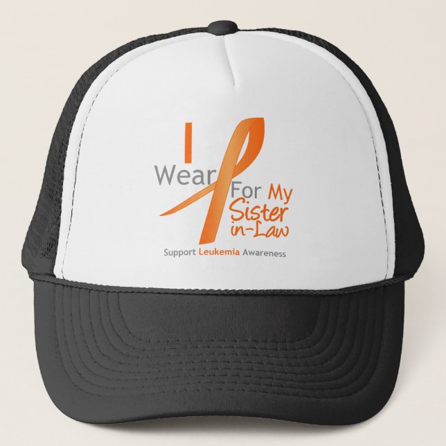 Casquette Leucémie Je Porte Orange Ribbon Soeur-belle (Devant)