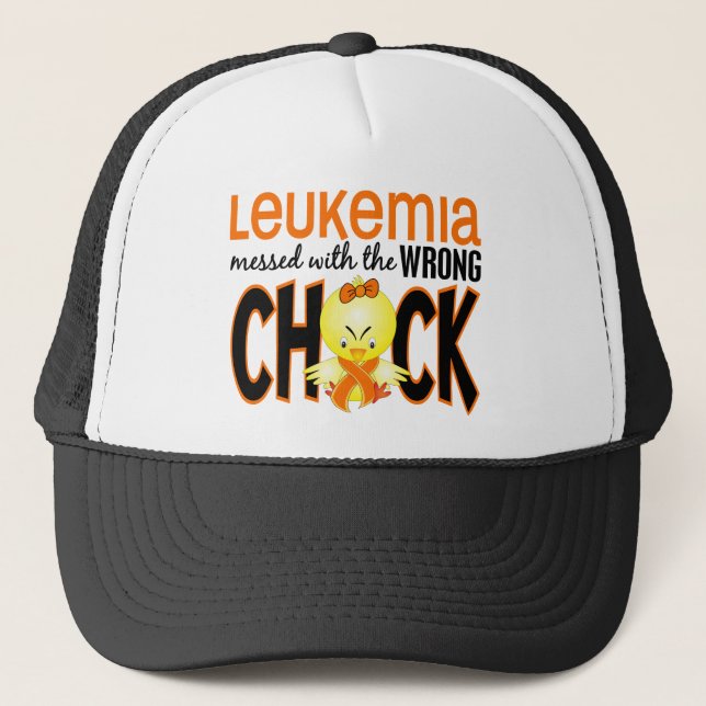 Casquette Leucémie salie avec le poussin faux (Devant)