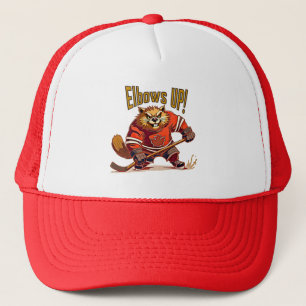 Casquette Lève les coudes ! Castor de hockey, Feuille d'érab