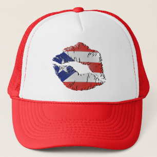 Casquette Lèvres de drapeau de Porto Rico