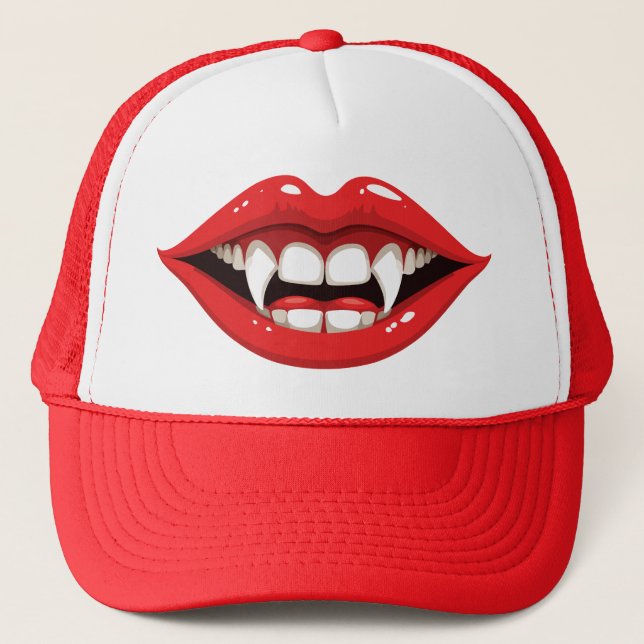 Casquette Lèvres de vampire rouges (Devant)