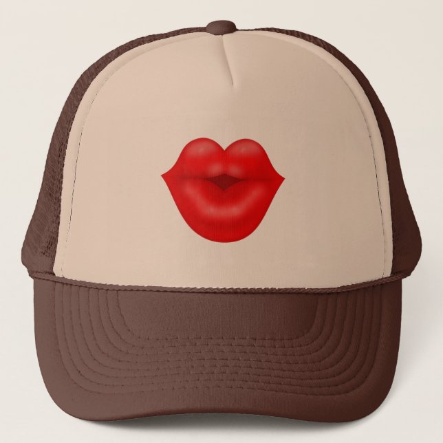Casquette Lèvres rouges gros baiser (Devant)