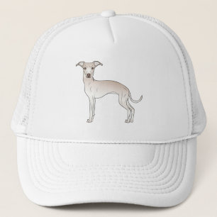 Casquette Lévrier italien crème Chien de dessin animé mignon