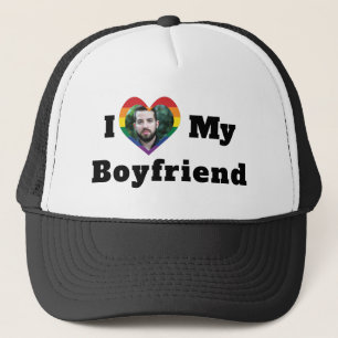 Casquette LGBTQ Gay pride Photo personnalisée I Love My Boyf