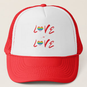 Casquette LGBTQIA L'amour est amour, fierté, coeur arc-en-ci