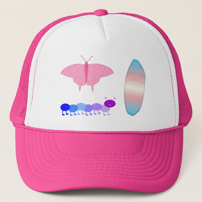 Casquette LGBTQIA Transgenre Fierté Caterpillar to Butfly (Devant)