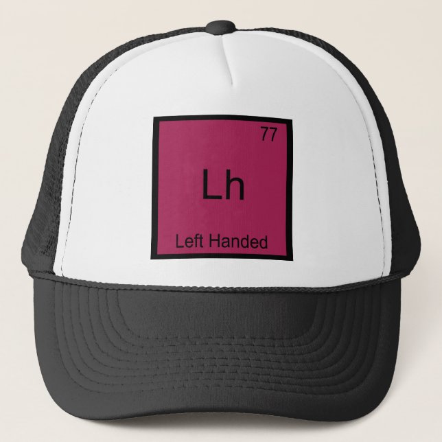 Casquette Lh - Élément chimique symbole drôle gaucher (Devant)