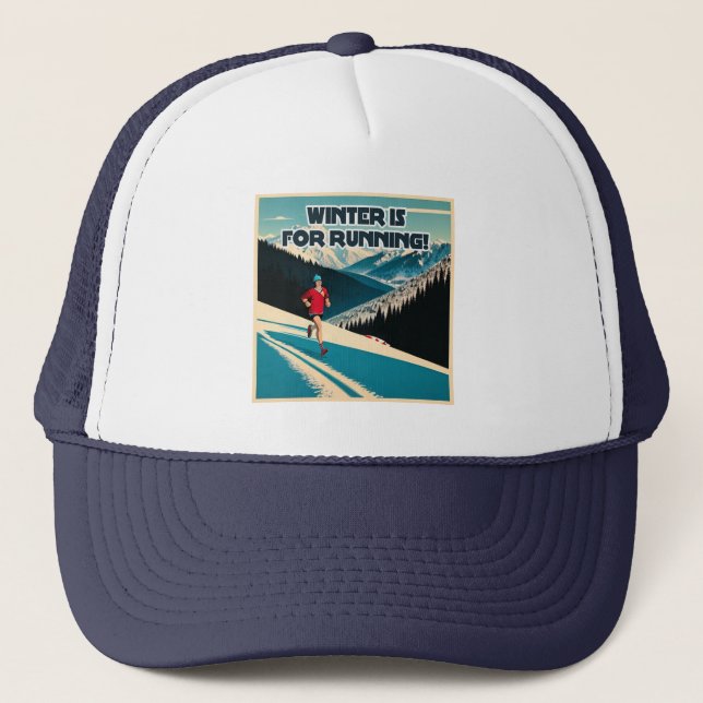 Casquette L'hiver est fait pour courir (Devant)