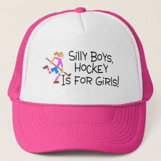 Casquette L'hockey idiot de garçons est pour des filles