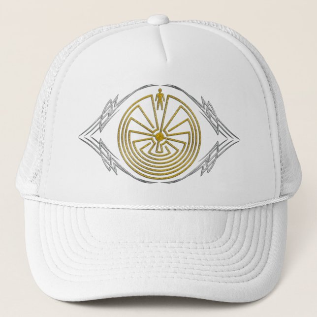 Casquette L'homme dans le Maze - L'or tribal argent (Devant)