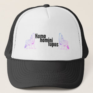 Casquette L'homme est un loup à l'homme Loups Homo homini lu
