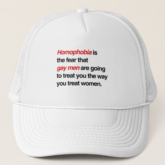 CASQUETTE L'HOMOPHOBIE EST LA PEUR QUE LES HOMOSEXUELS VOUS  (Devant)
