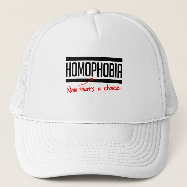 Casquette L'homophobie est un choix (Devant)