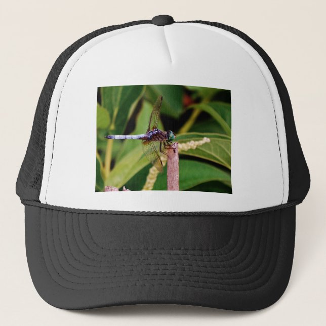 Casquette libellule avec fleurs blanches (Devant)