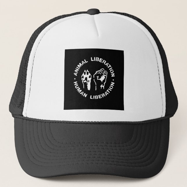 Casquette Libération animale d'humain de libération (Devant)