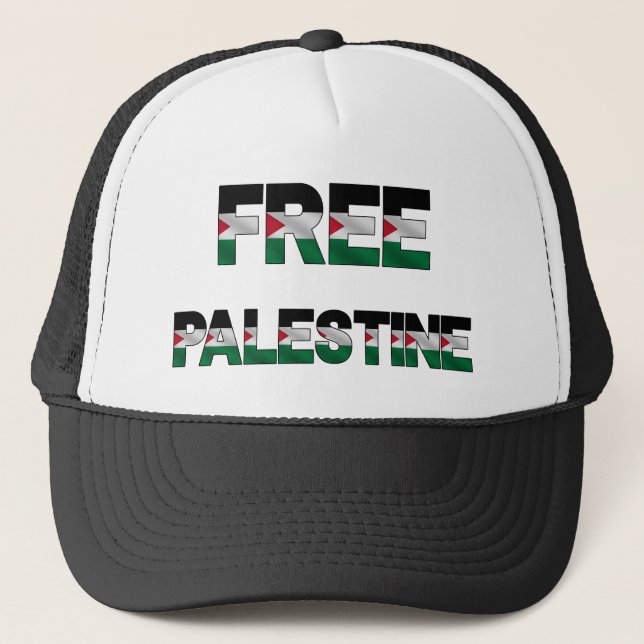 Casquette Libérez la Palestine Lettres drapeau Unité Fierté  (Devant)