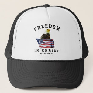 Casquette Liberté en Christ Aigle & Drapeau Américain Patrio