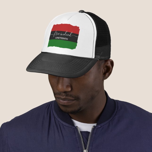 Casquette LIBRE EN EFFET Panafricain JUNETEENTH (En situation)