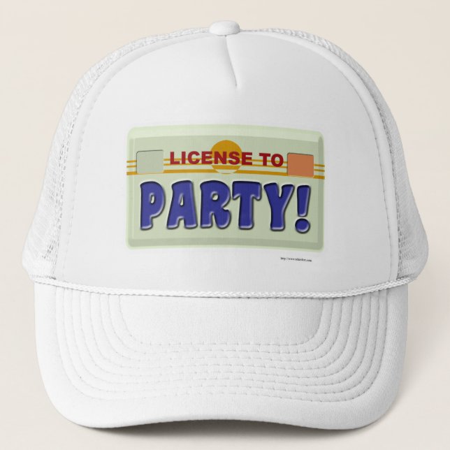 Casquette Licence amusante pour faire la fête Bon temps Slog (Devant)