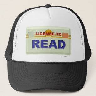 Casquette Licence pour lire un ver de livre amusant Motto
