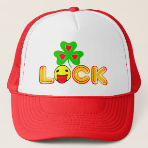 Casquette § ☺ Lick the Lucky Irish Shamrock Fun Trucker Hat§