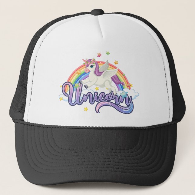 Casquette Licorne Arc-en-Ciel Magnifique (Devant)