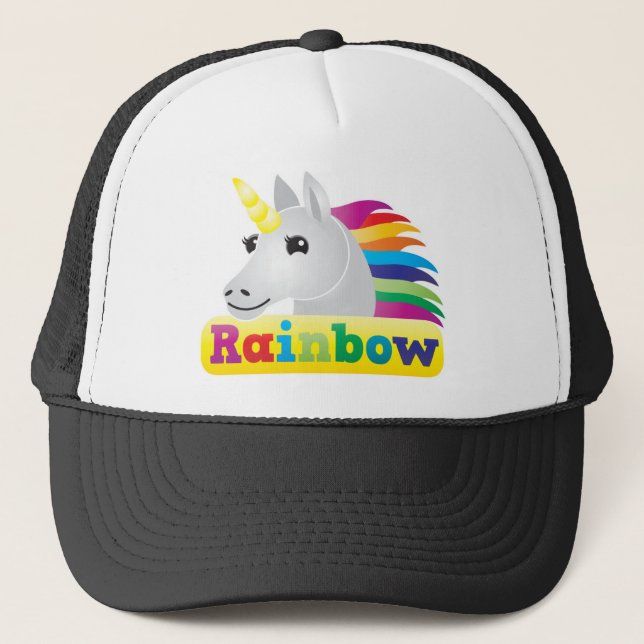 Casquette Licorne d'arc-en-ciel (Devant)
