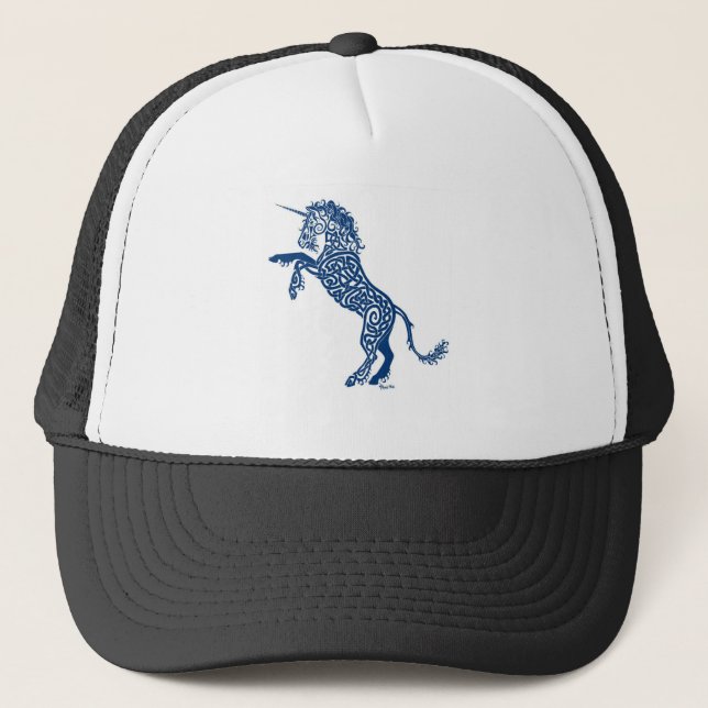 Casquette Licorne de bleu de Knotwork (Devant)