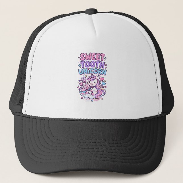 Casquette Licorne Douce Dent Licorne Mignonne Pastel Mignon  (Devant)