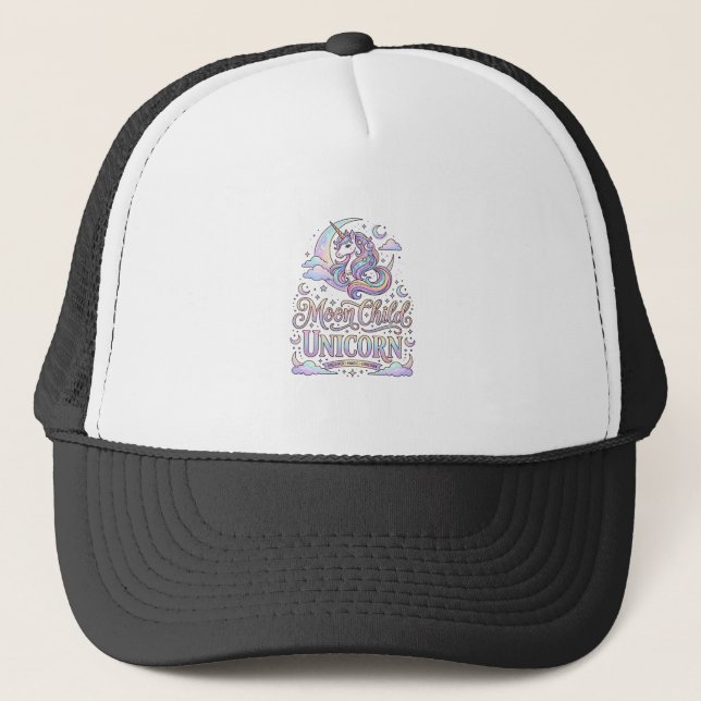 Casquette Licorne Lune Enfant Licorne Conception Originale Z (Devant)