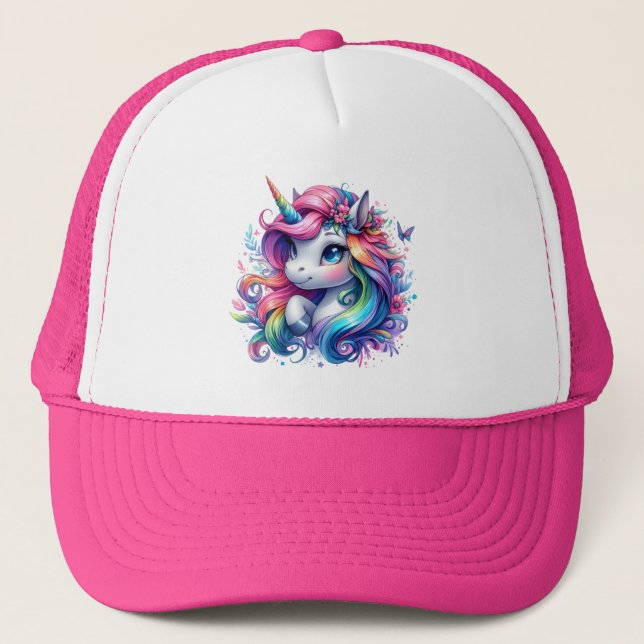 Casquette Licorne Mignonne  (Devant)