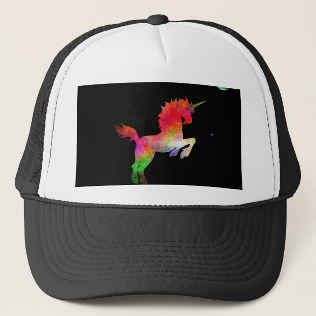 Casquette Licorne Multi-hued d'espace lointain (Devant)