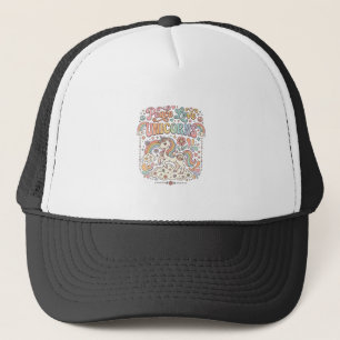 Casquette Licorne Paix Amour Licornes Conception de vecteur