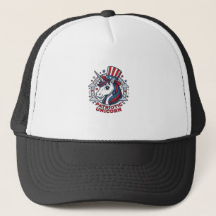 Casquette Licorne Patriotique Gravure Vintage Graphique_1