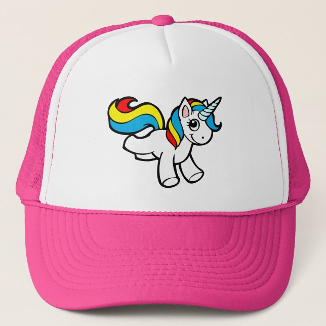 Casquette Licorne Toon d'arc-en-ciel (Devant)