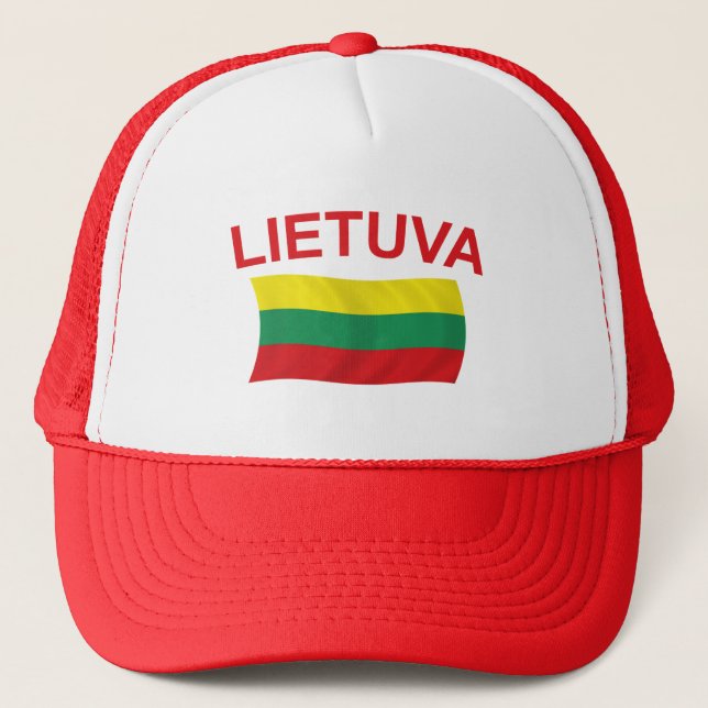 Casquette Lietuva (Lithuanie) litres rouges (Devant)