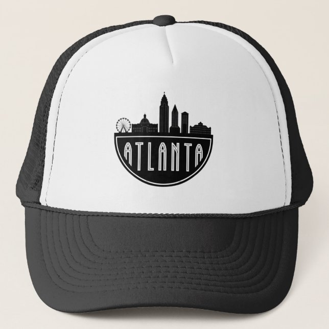 Casquette Ligne aérienne stylisée moderne Atlanta Georgia (Devant)