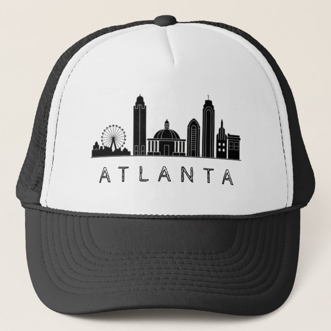 Casquette Ligne aérienne stylisée moderne Atlanta Georgia (Devant)