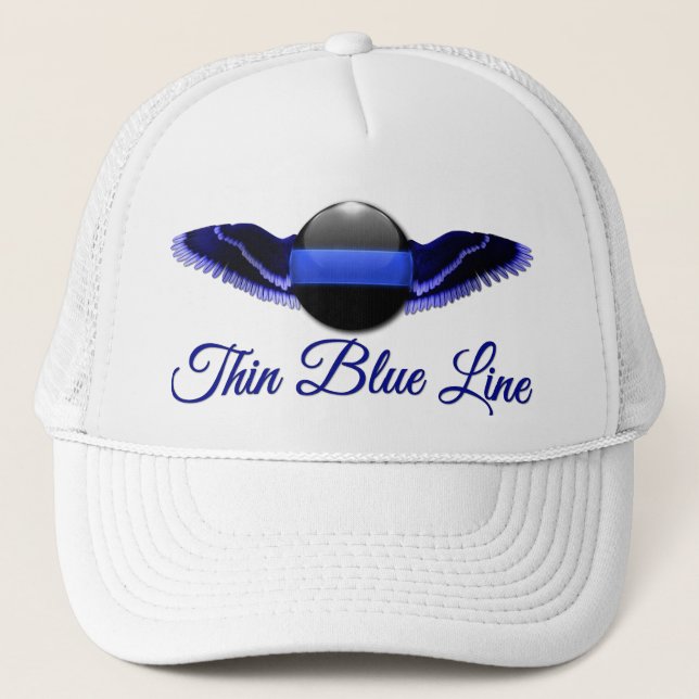 Casquette Ligne Bleue fine avec ailes (Devant)