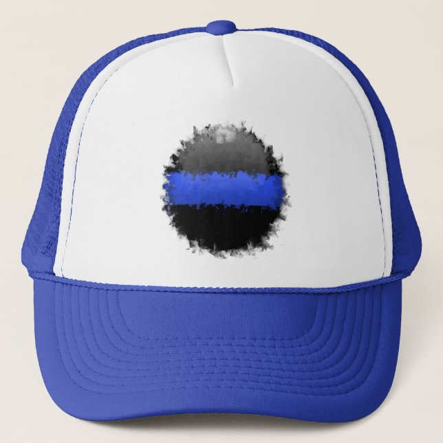 Casquette Ligne bleue mince (Devant)