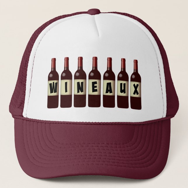 Casquette Ligne de bouteilles de vin de Wineaux (Devant)