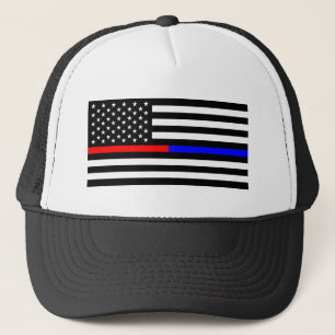 Casquette ligne mince symbole Etats-Unis de rouge bleu de
