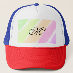 Casquette Lignes d'aquarelle stripe arc-en-ciel ajouter votr
